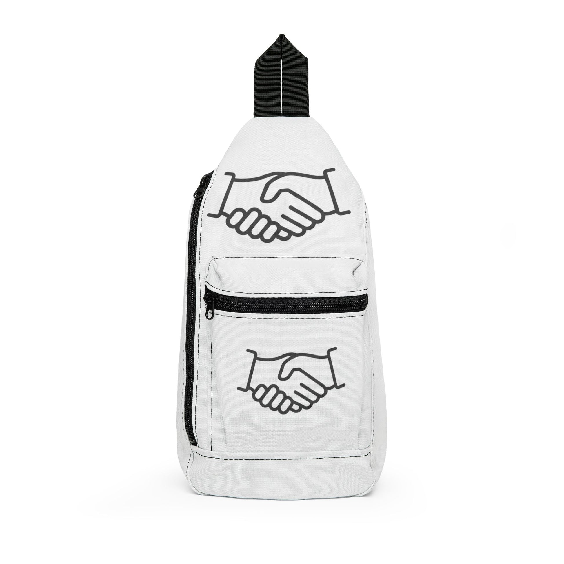 Sling Bag – ‘Carry On’ Minimalist Handshake Design Crossbody Pack