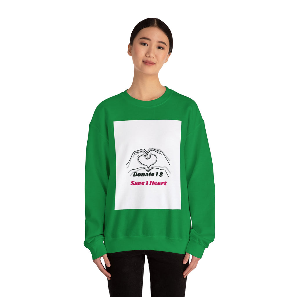 Unisex Heavy Blend™ Crewneck Sweatshirt [Donate 14 Save 1 Heart]