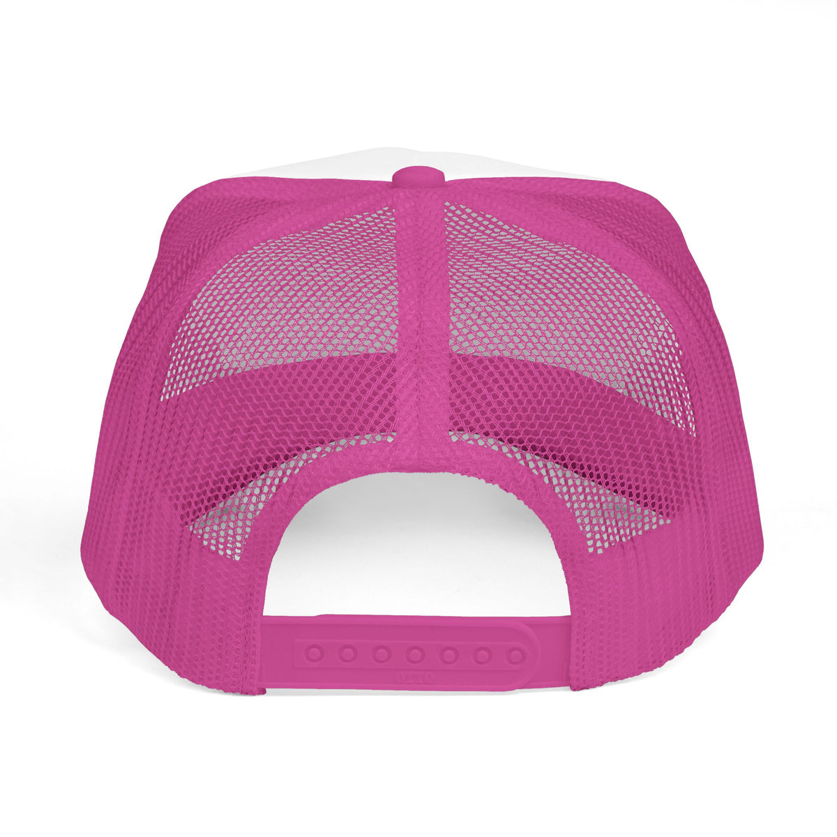 Action Logo Trucker Cap — Pink Emblem Mesh Baseball Hat