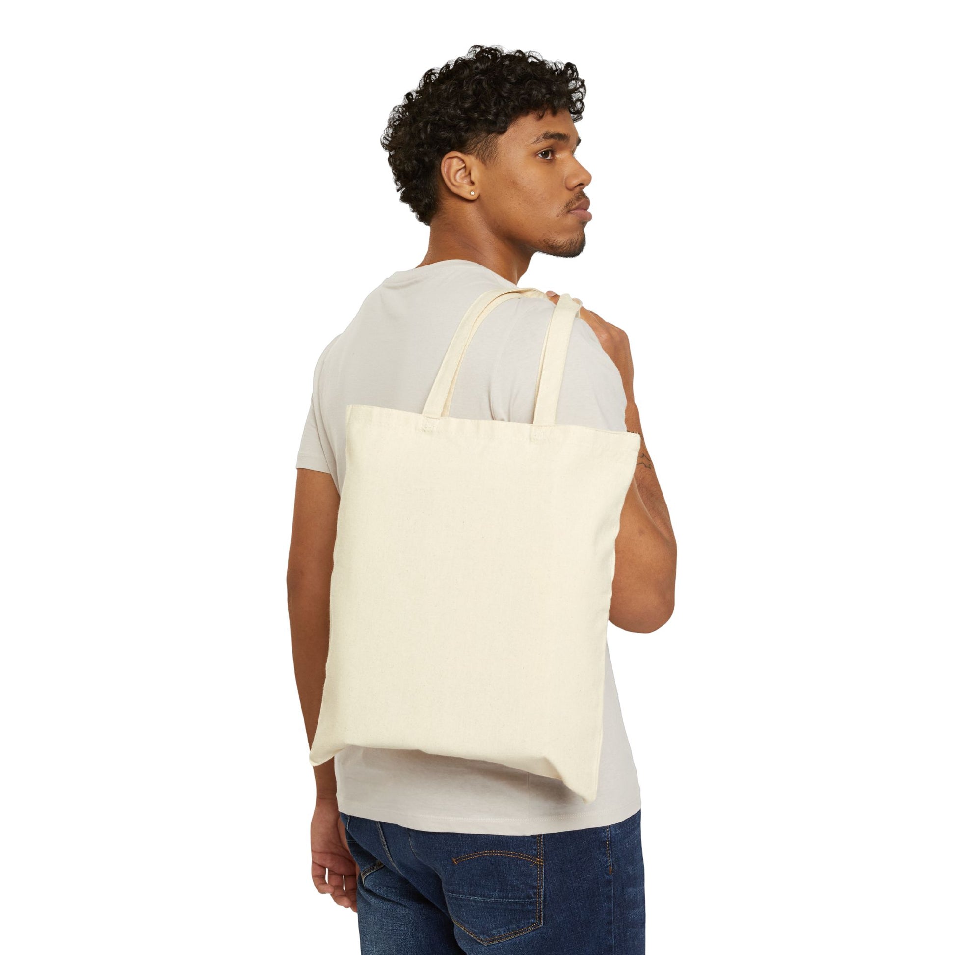 Tote Bag - "Carry Love Everywhere" Canvas Shopper with Handshake Graphic