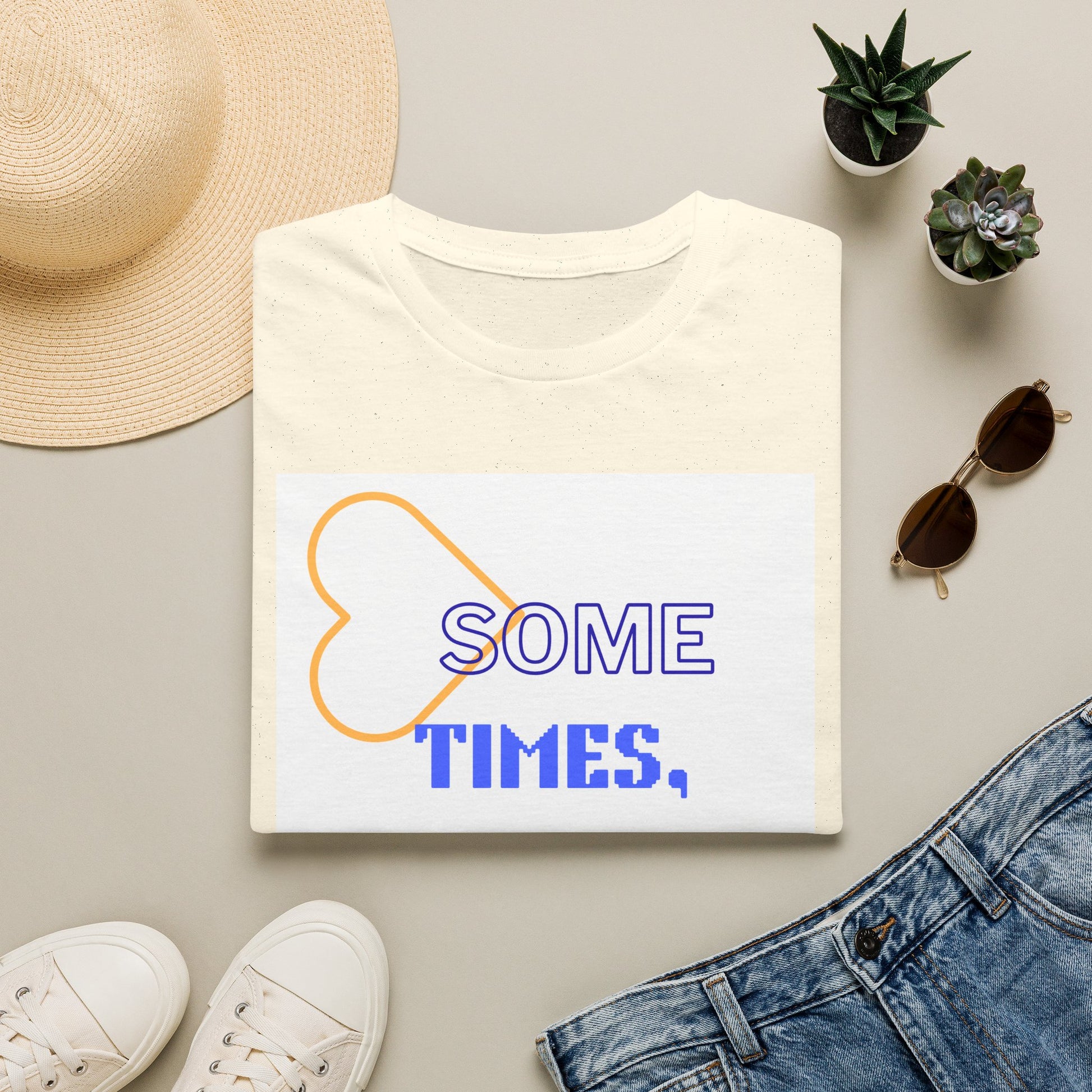 T-Shirt — "Sometimes, Silence Wins" Graphic Tee (Heart Outline)