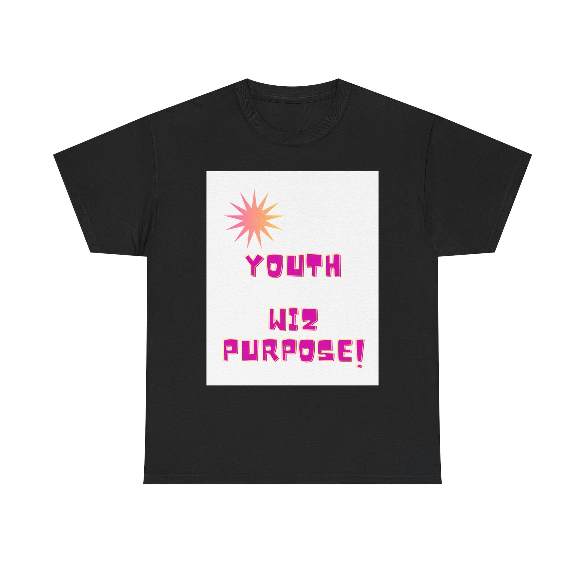 Youth Wiz Purpose Tee — Retro Pink Typography Graphic T‑Shirt