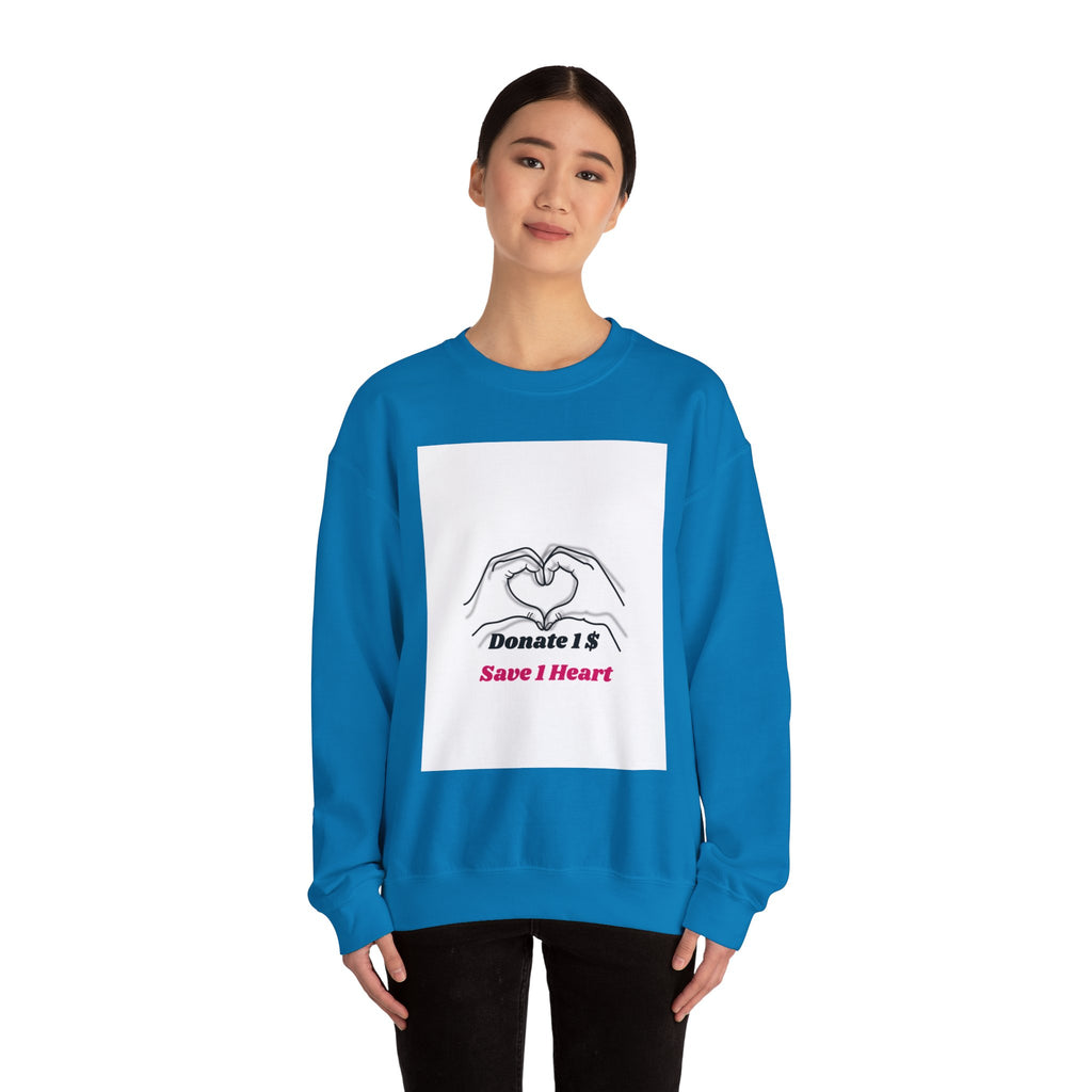 Unisex Heavy Blend™ Crewneck Sweatshirt [Donate 14 Save 1 Heart]