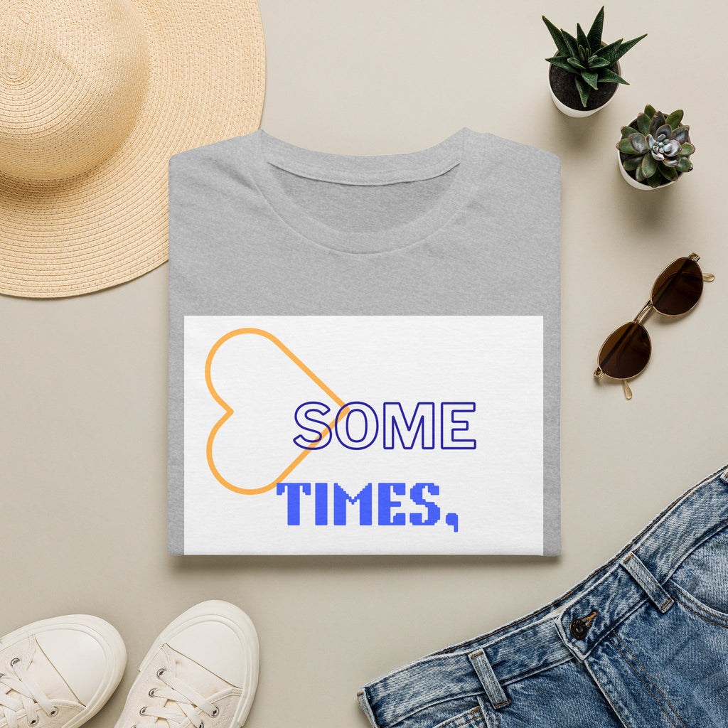 T-Shirt — "Sometimes, Silence Wins" Graphic Tee (Heart Outline)