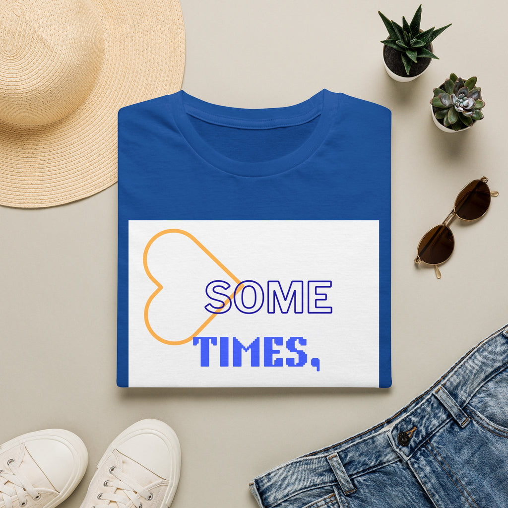 T-Shirt — "Sometimes, Silence Wins" Graphic Tee (Heart Outline)