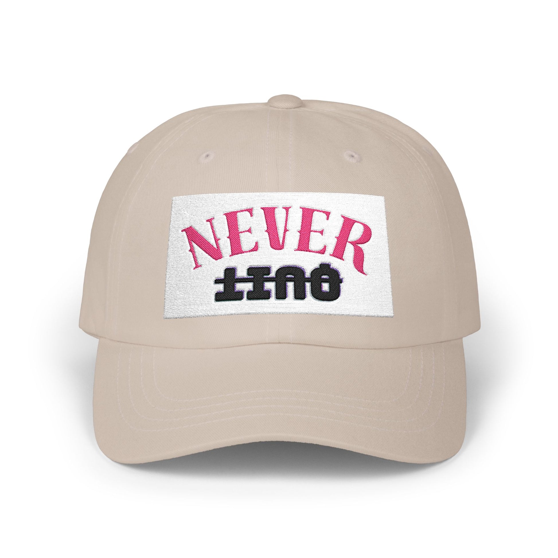 Dad Cap – 'Never QUIT' Distressed Patch Embroidered Baseball Hat