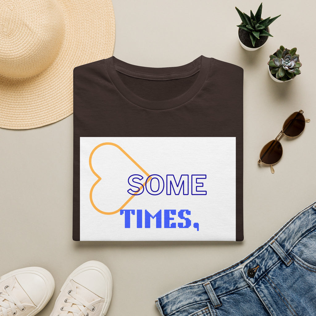 T-Shirt — "Sometimes, Silence Wins" Graphic Tee (Heart Outline)