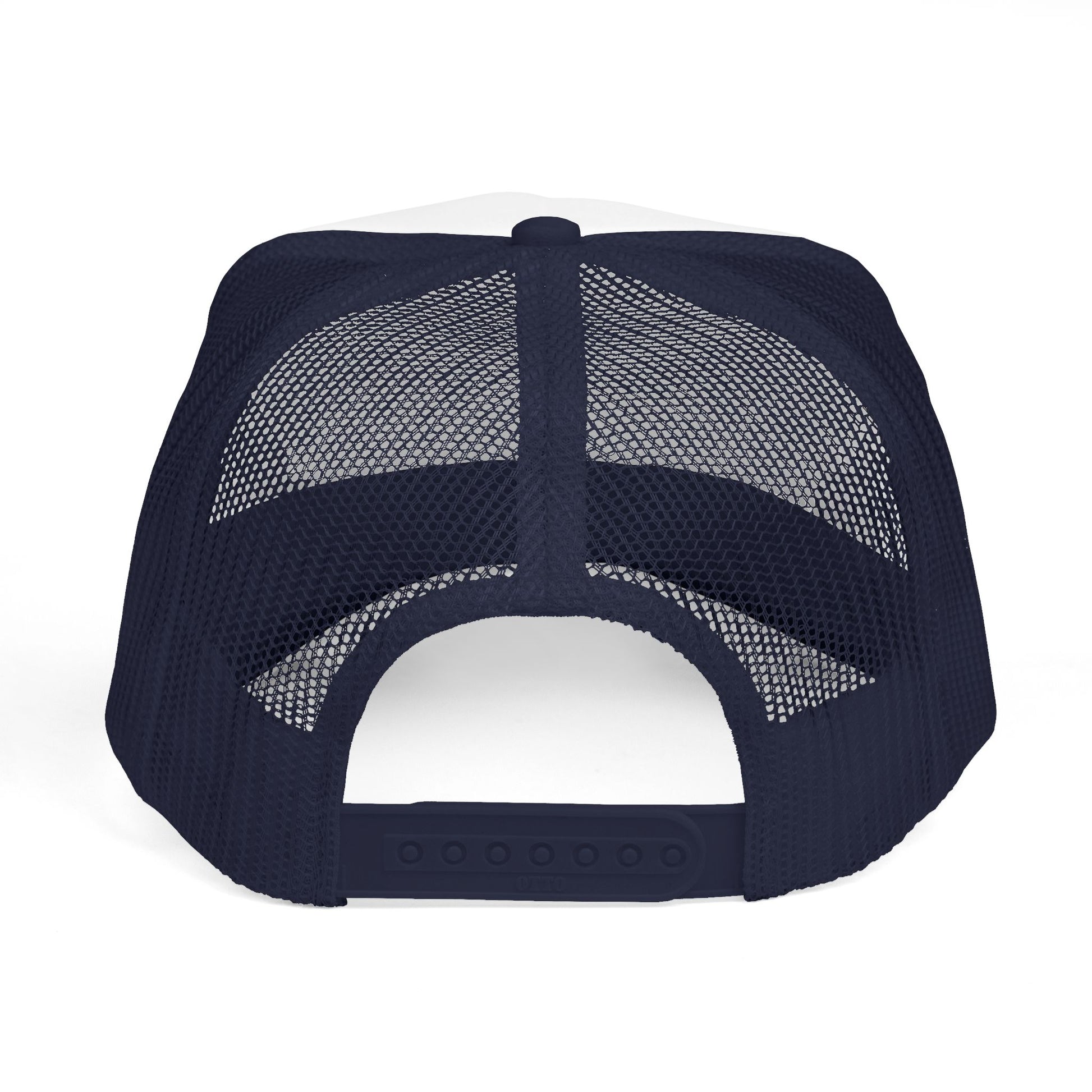 Action Logo Trucker Cap — Retro Black & White Mesh Hat