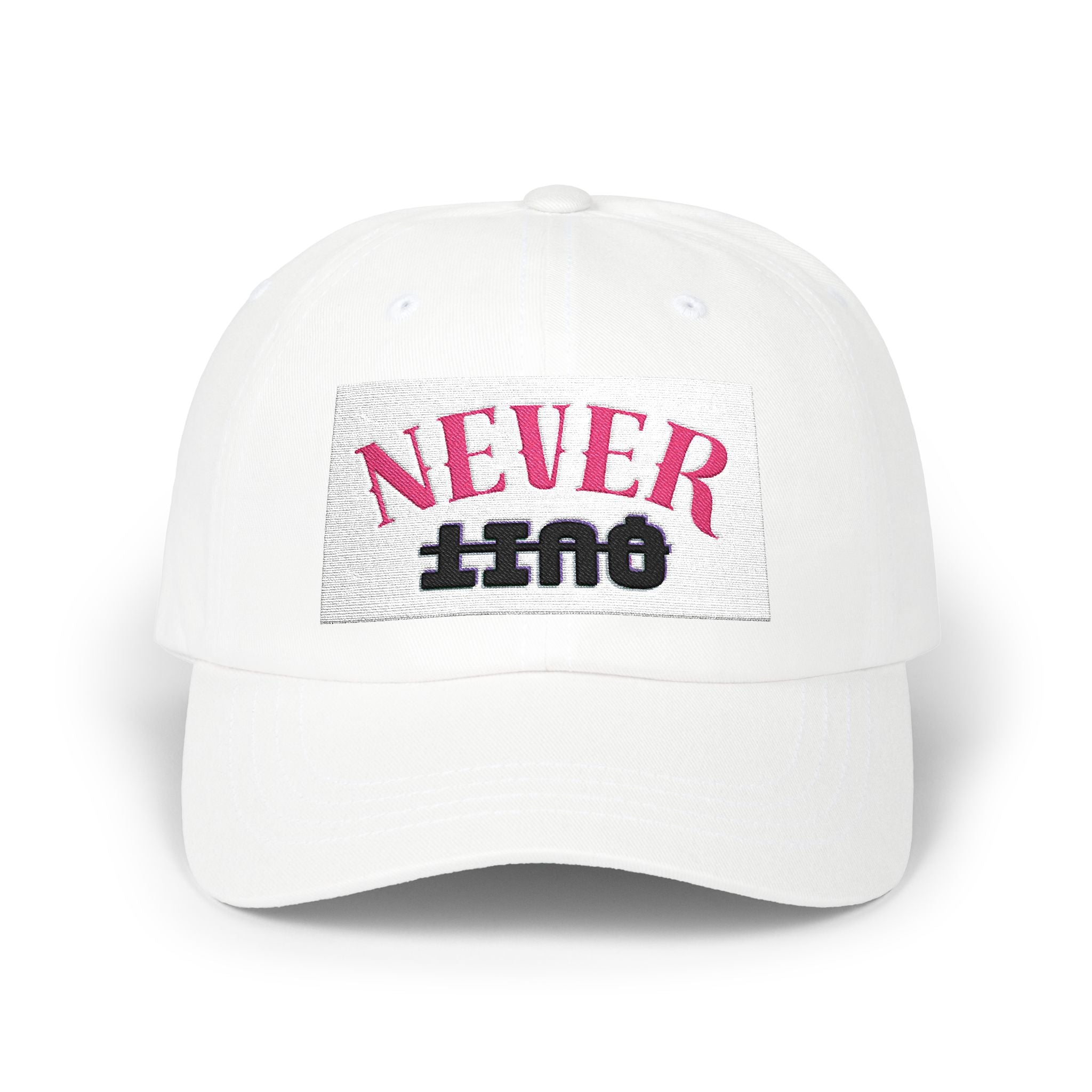 Dad Cap – 'Never QUIT' Distressed Patch Embroidered Baseball Hat