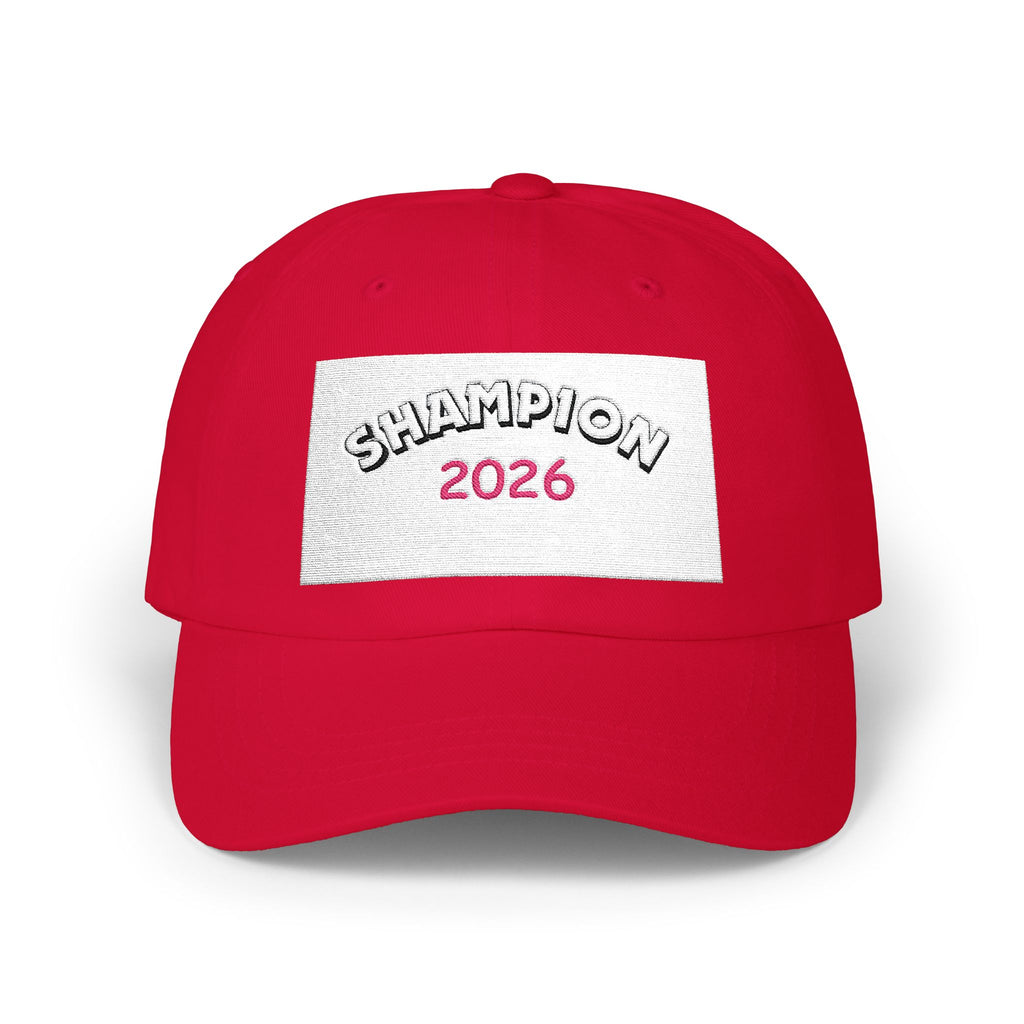 Dad Cap – "Champion 2026" Embroidered Baseball Hat