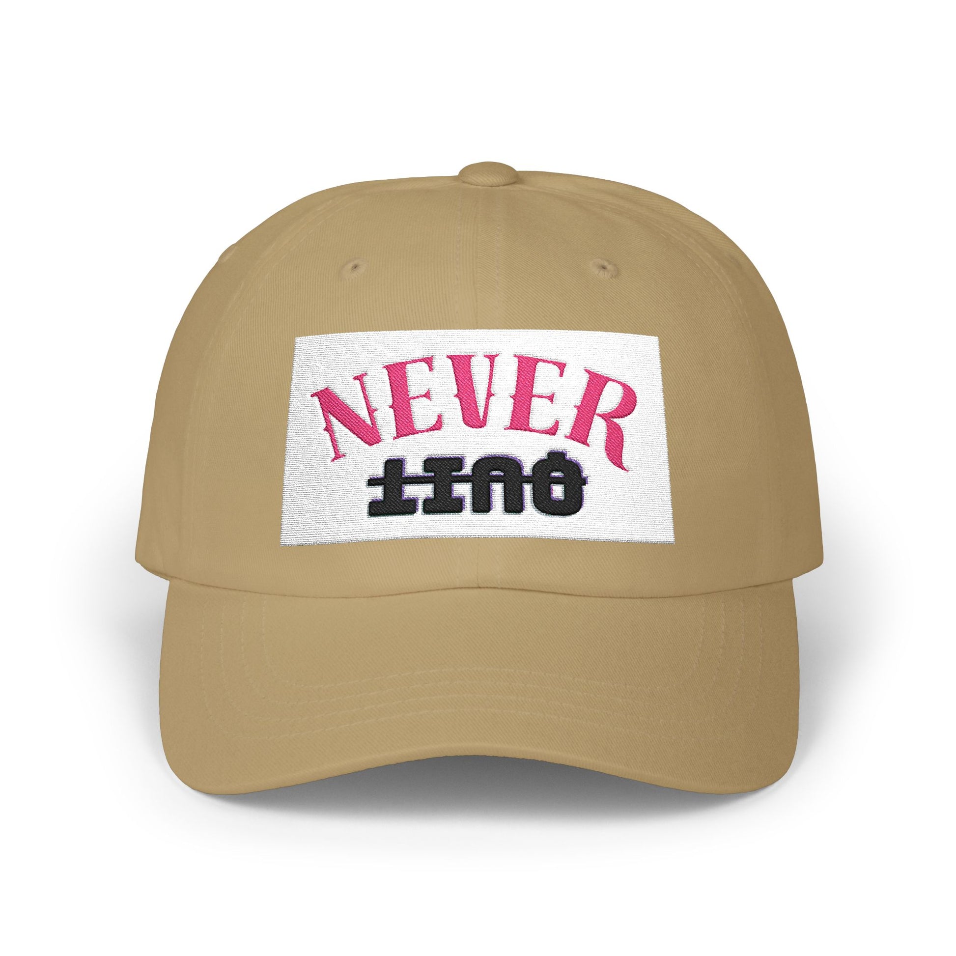 Dad Cap – 'Never QUIT' Distressed Patch Embroidered Baseball Hat