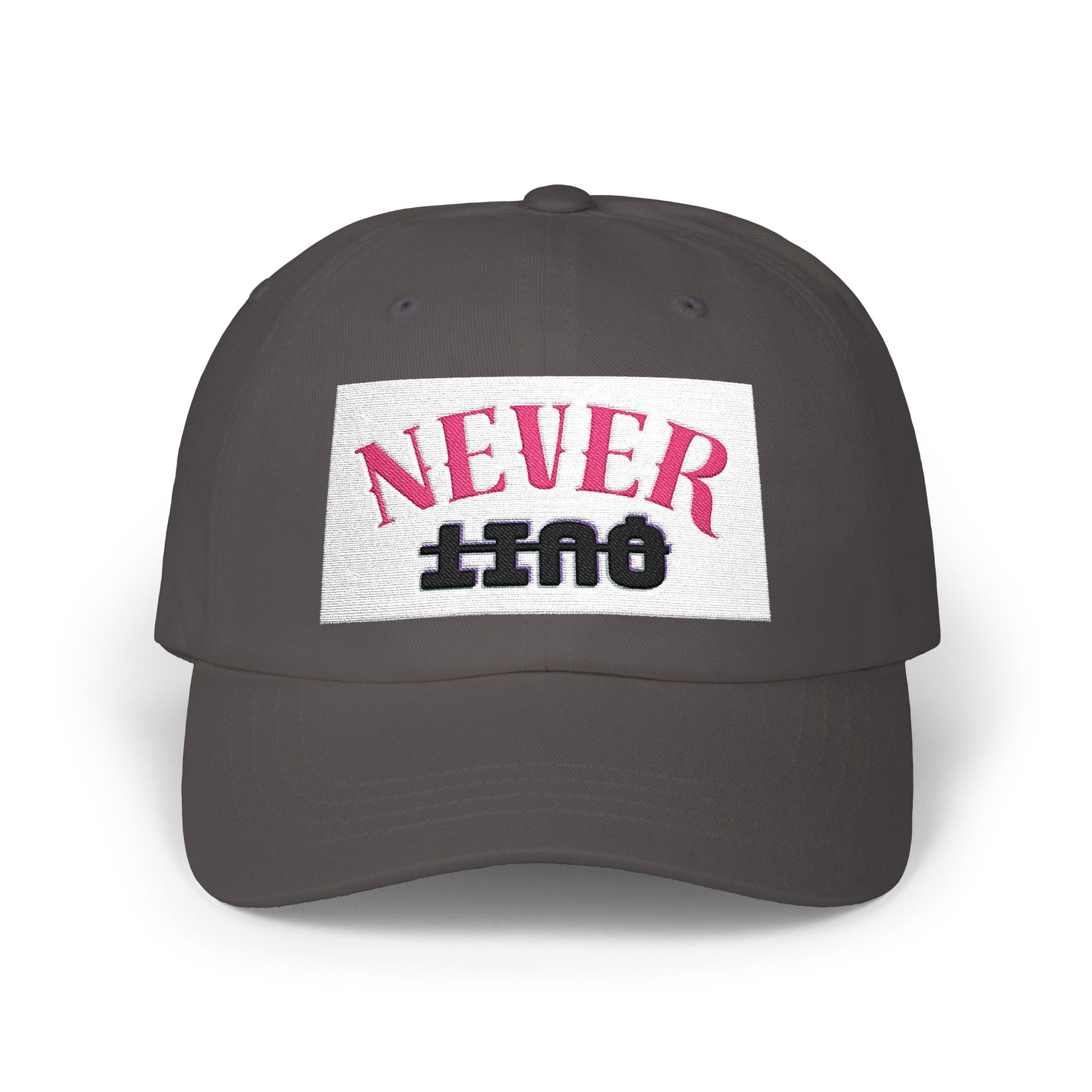 Dad Cap – 'Never QUIT' Distressed Patch Embroidered Baseball Hat