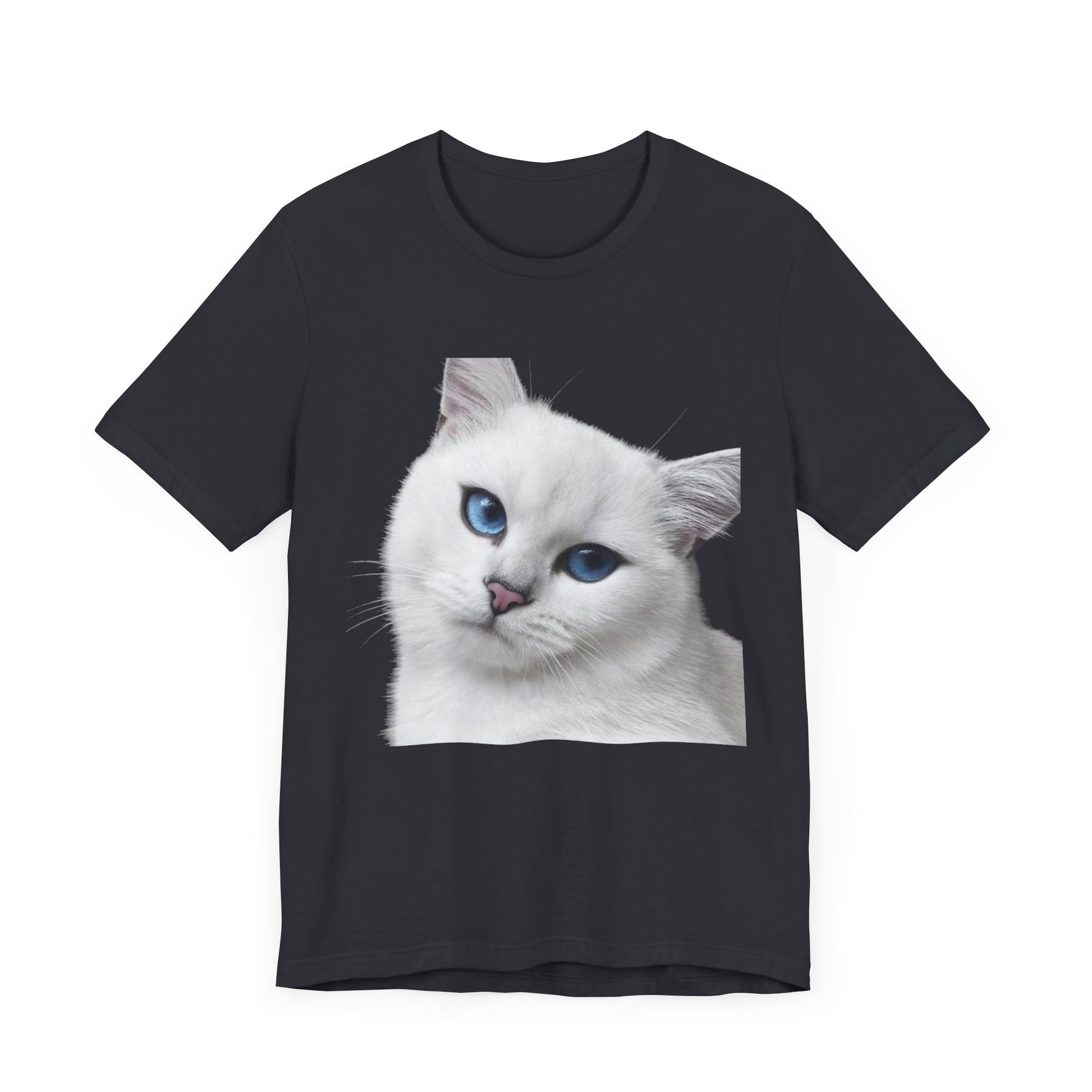 Unisex Jersey with short sleeve /Cat with Beautiful eyes printed/