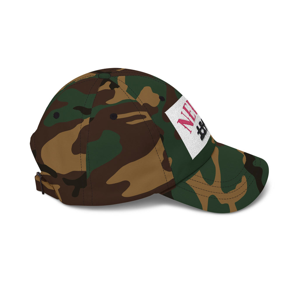 Dad Cap – 'Never QUIT' Distressed Patch Embroidered Baseball Hat