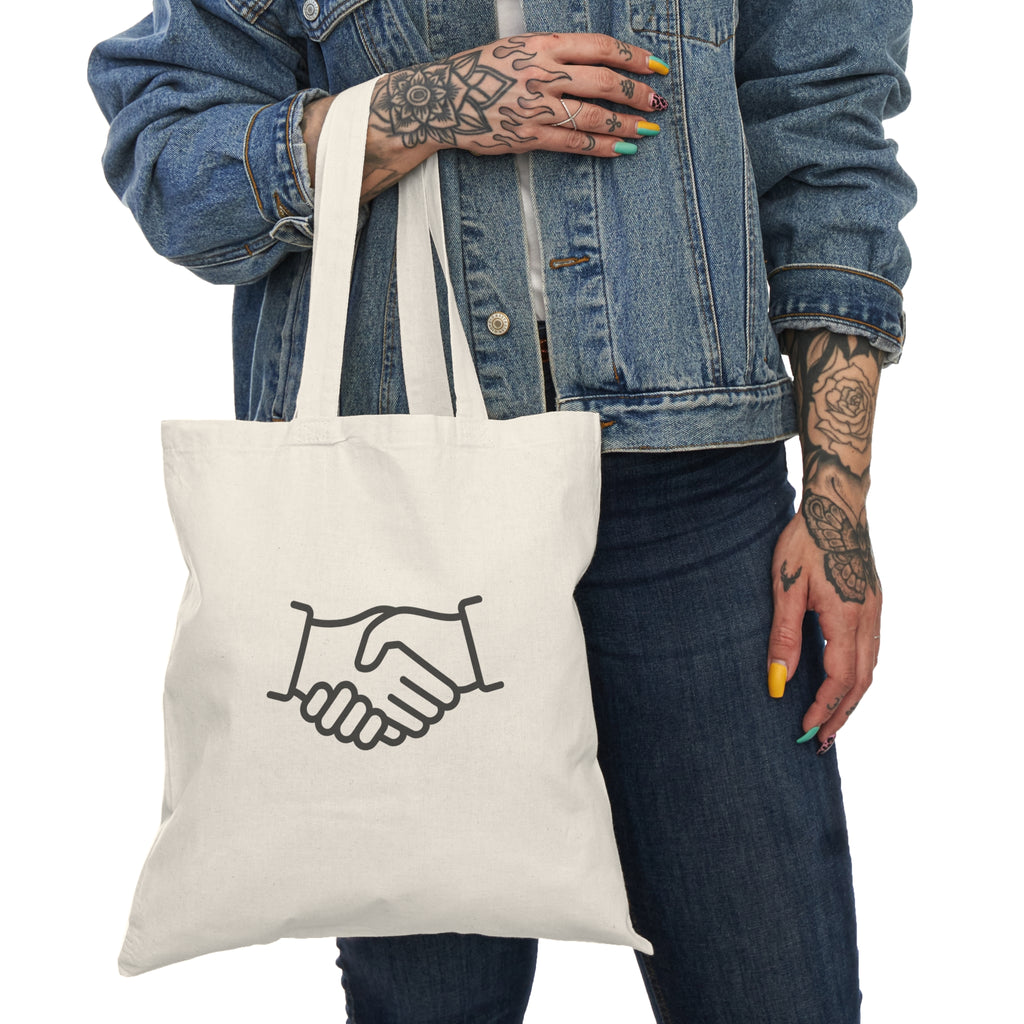 Minimalist Floral Mandala Tote — Natural Canvas Eco Shopper