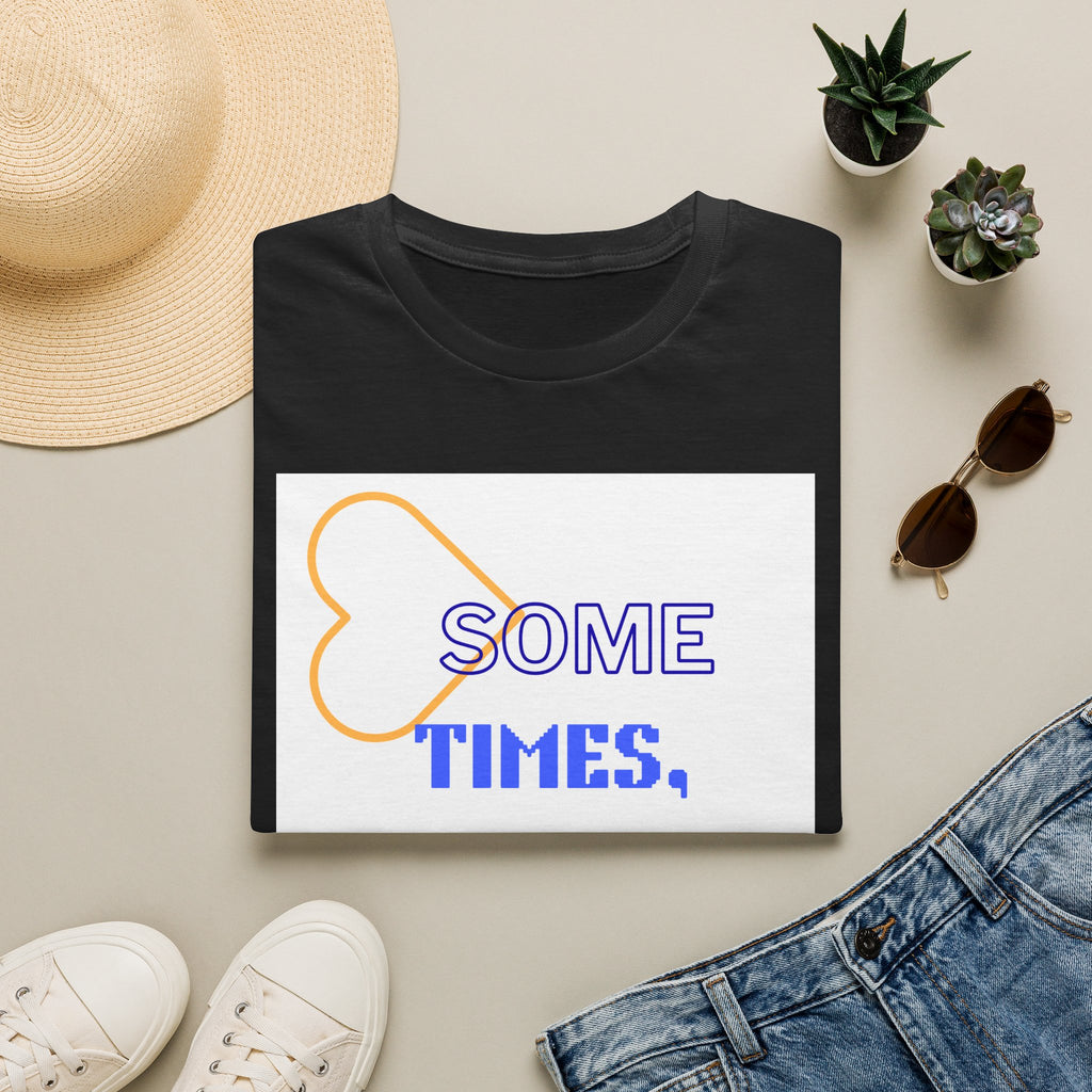 T-Shirt — "Sometimes, Silence Wins" Graphic Tee (Heart Outline)