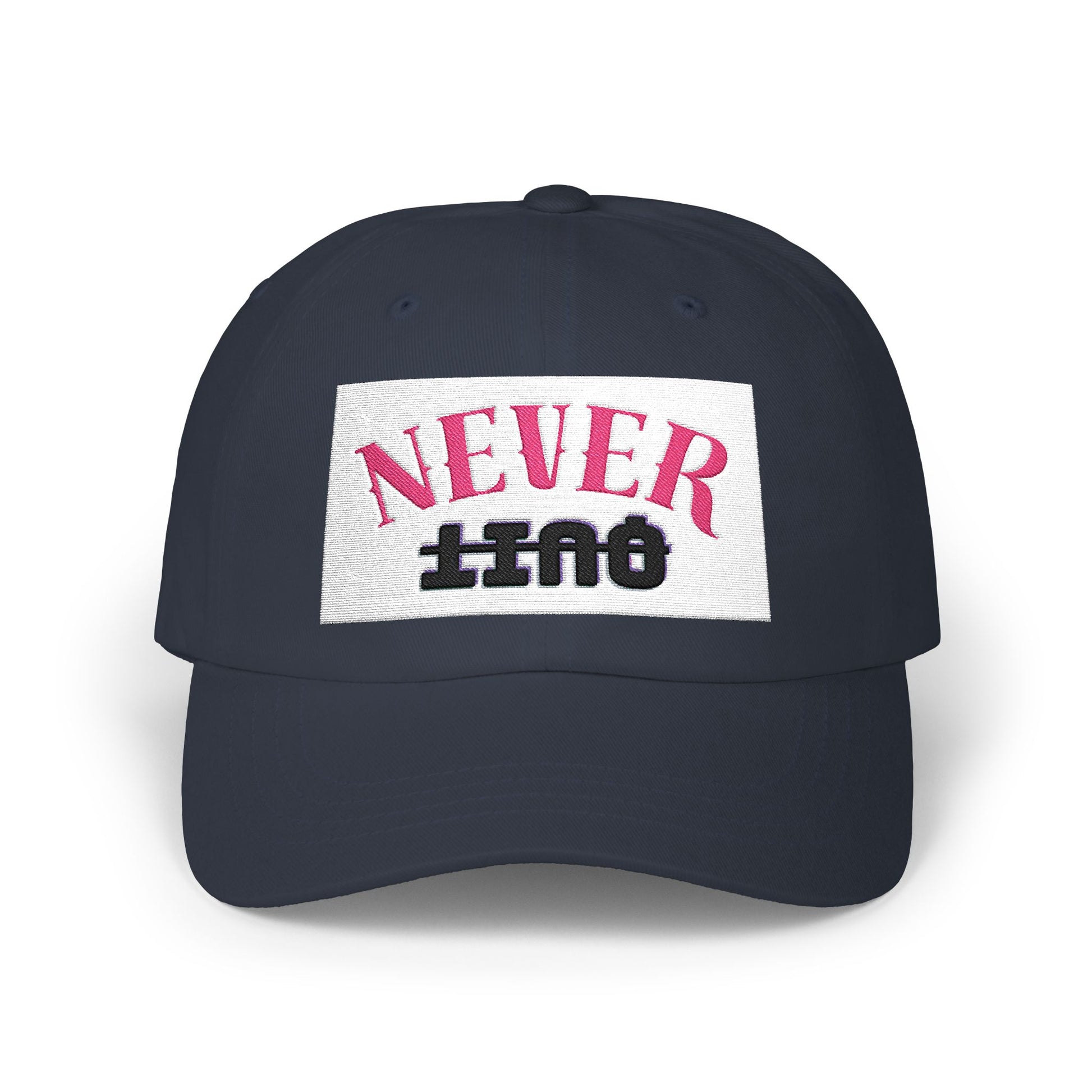 Dad Cap – 'Never QUIT' Distressed Patch Embroidered Baseball Hat