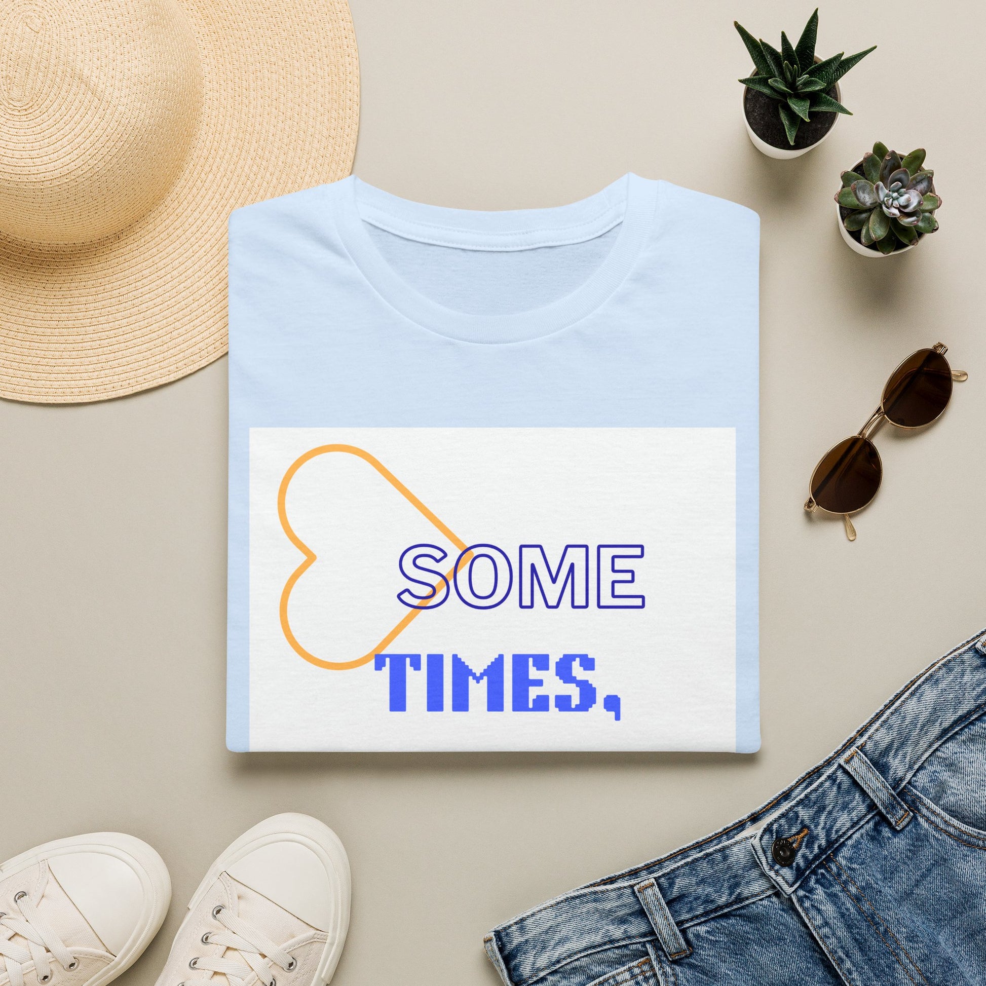 T-Shirt — "Sometimes, Silence Wins" Graphic Tee (Heart Outline)