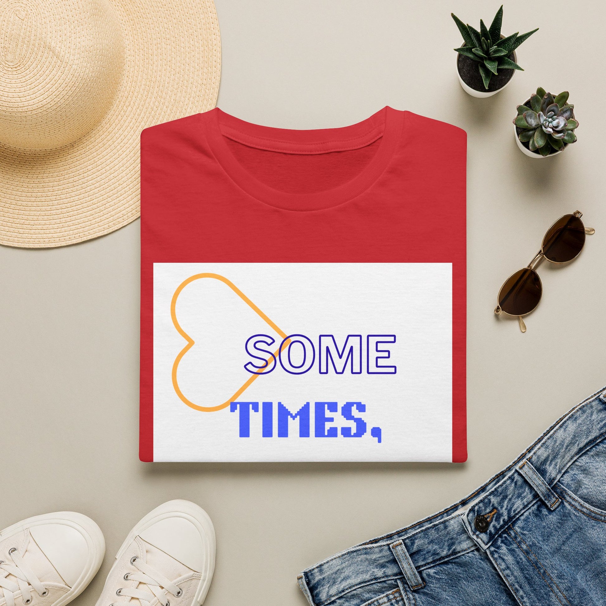 T-Shirt — "Sometimes, Silence Wins" Graphic Tee (Heart Outline)