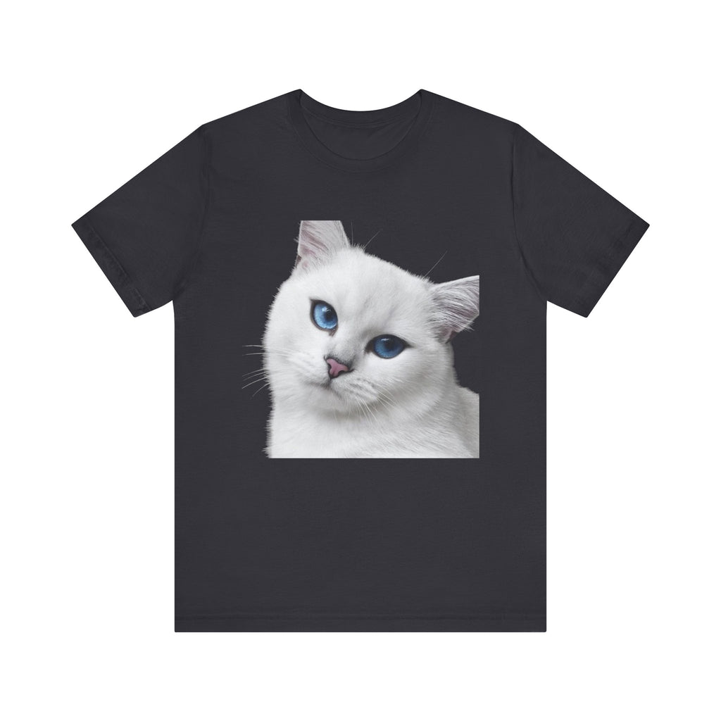 Unisex Jersey with short sleeve /Cat with Beautiful eyes printed/