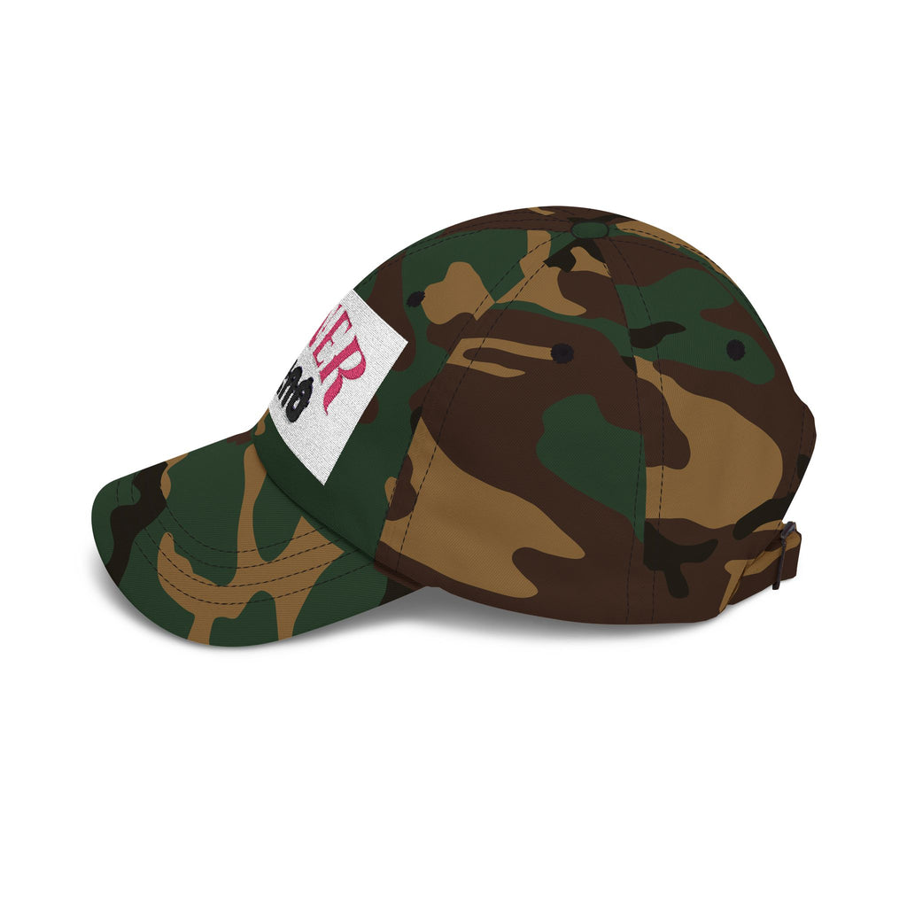 Dad Cap – 'Never QUIT' Distressed Patch Embroidered Baseball Hat