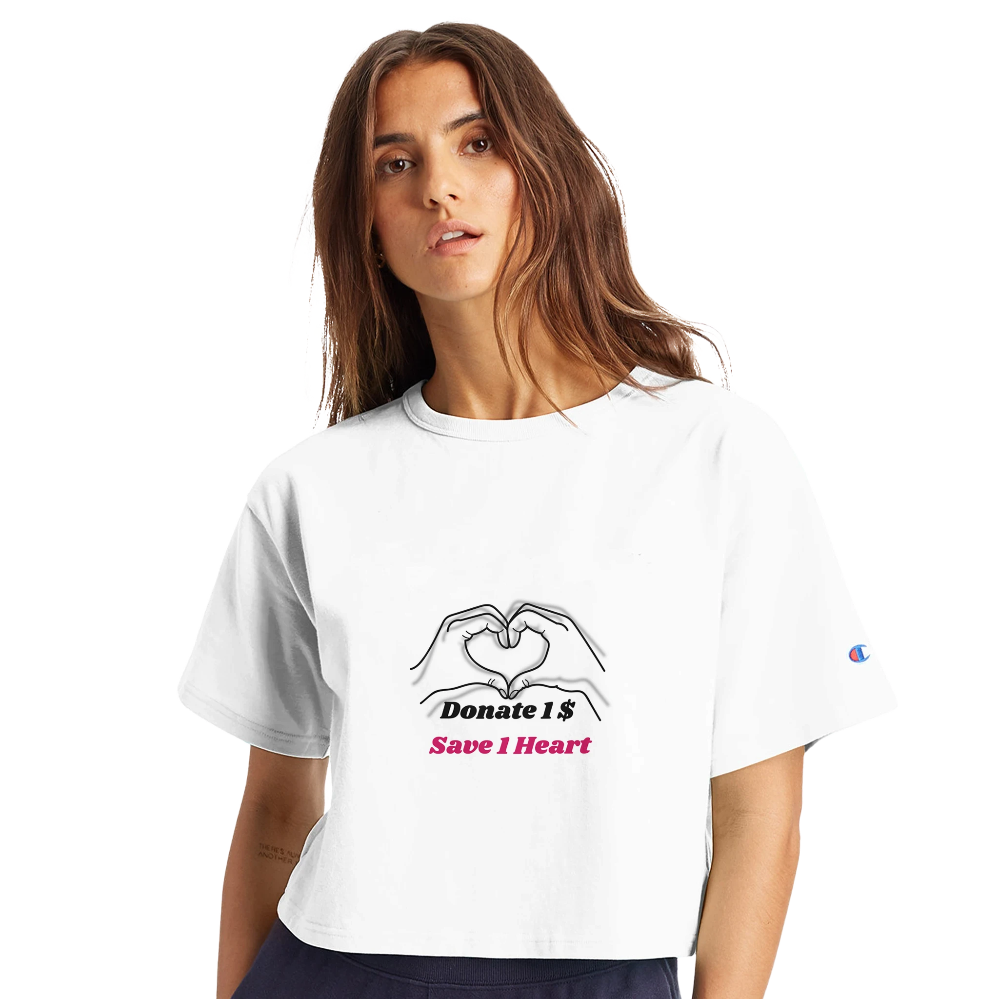 Women's Cropped Heritage Crewneck T-Shirt | Champion T453W