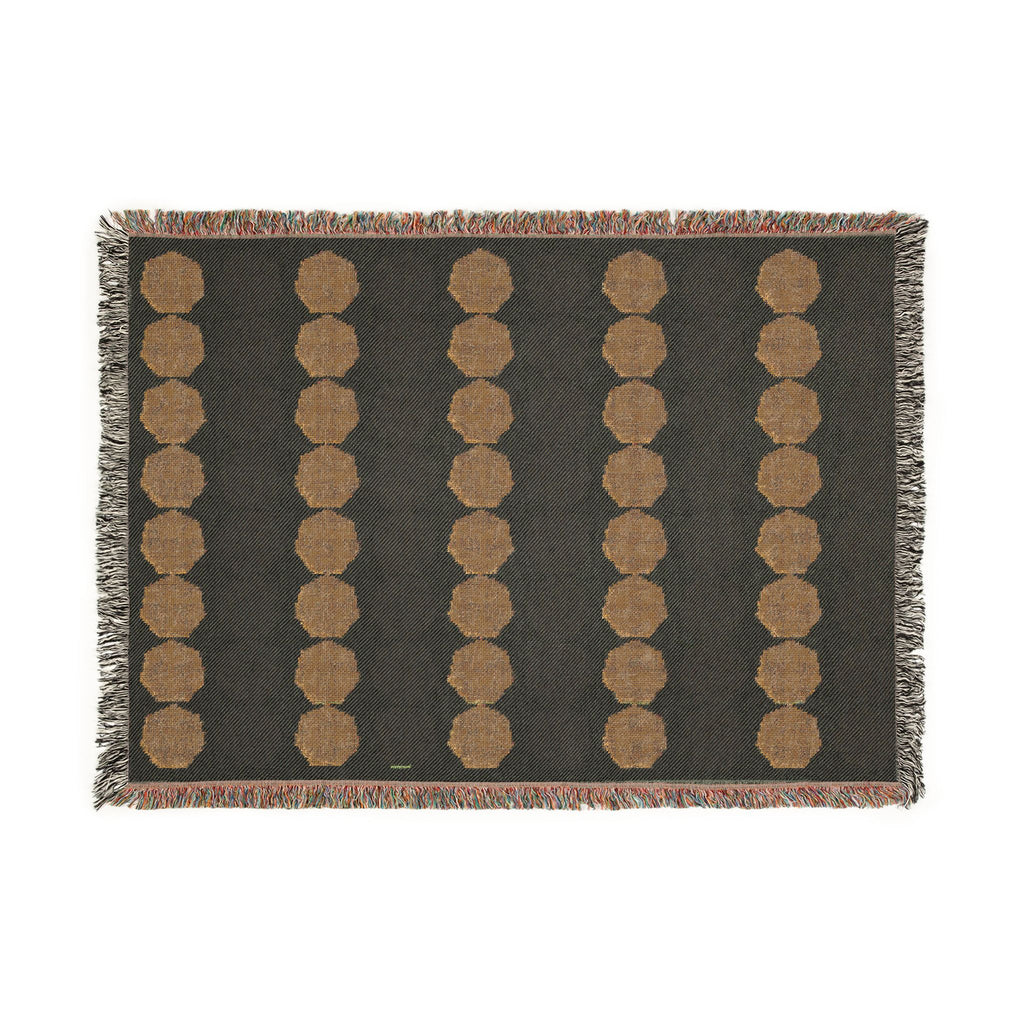 Woven Blanket — Midcentury Dot Pattern Throw Blanket (Pastel & Dark Options)