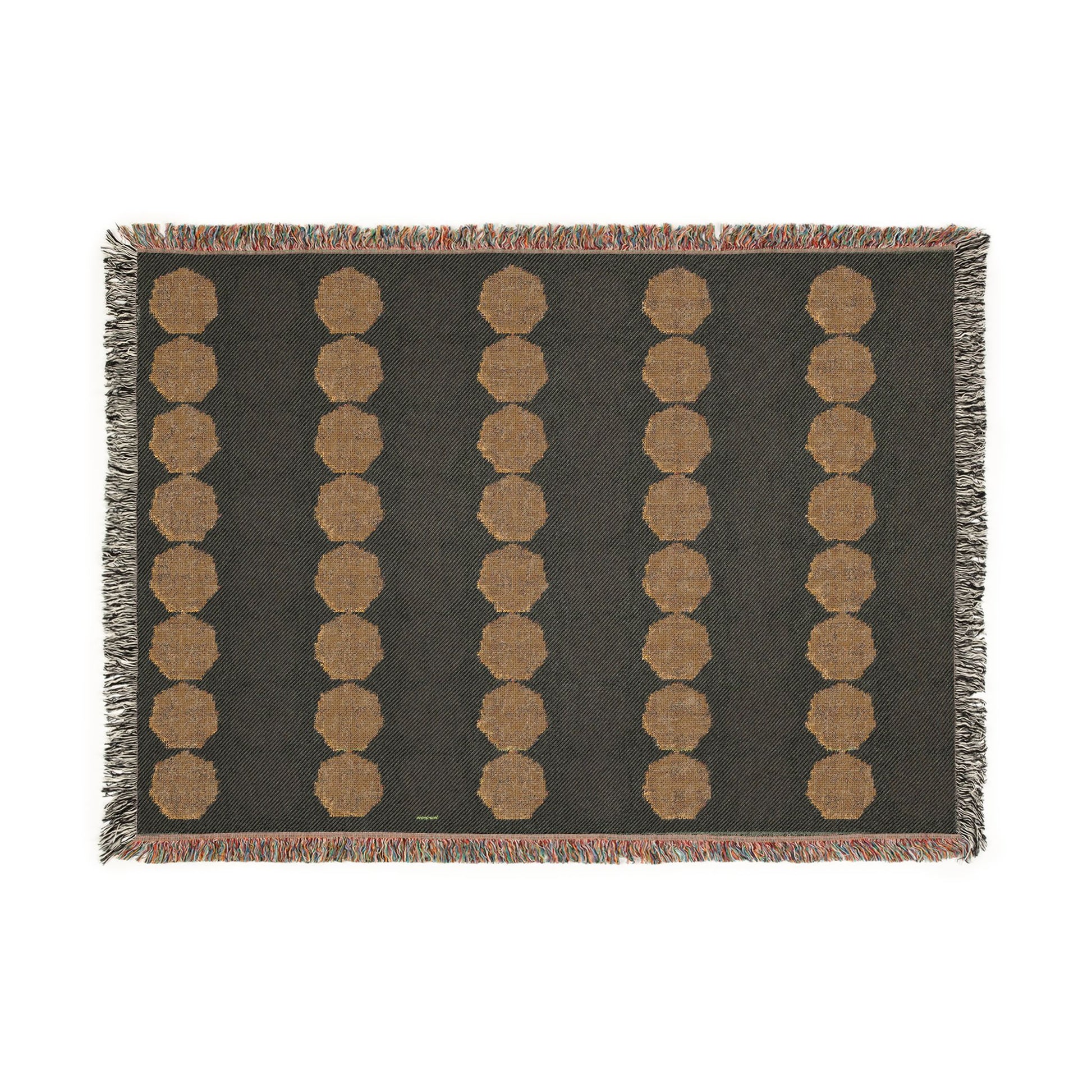 Woven Blanket — Midcentury Dot Pattern Throw Blanket (Pastel & Dark Options)