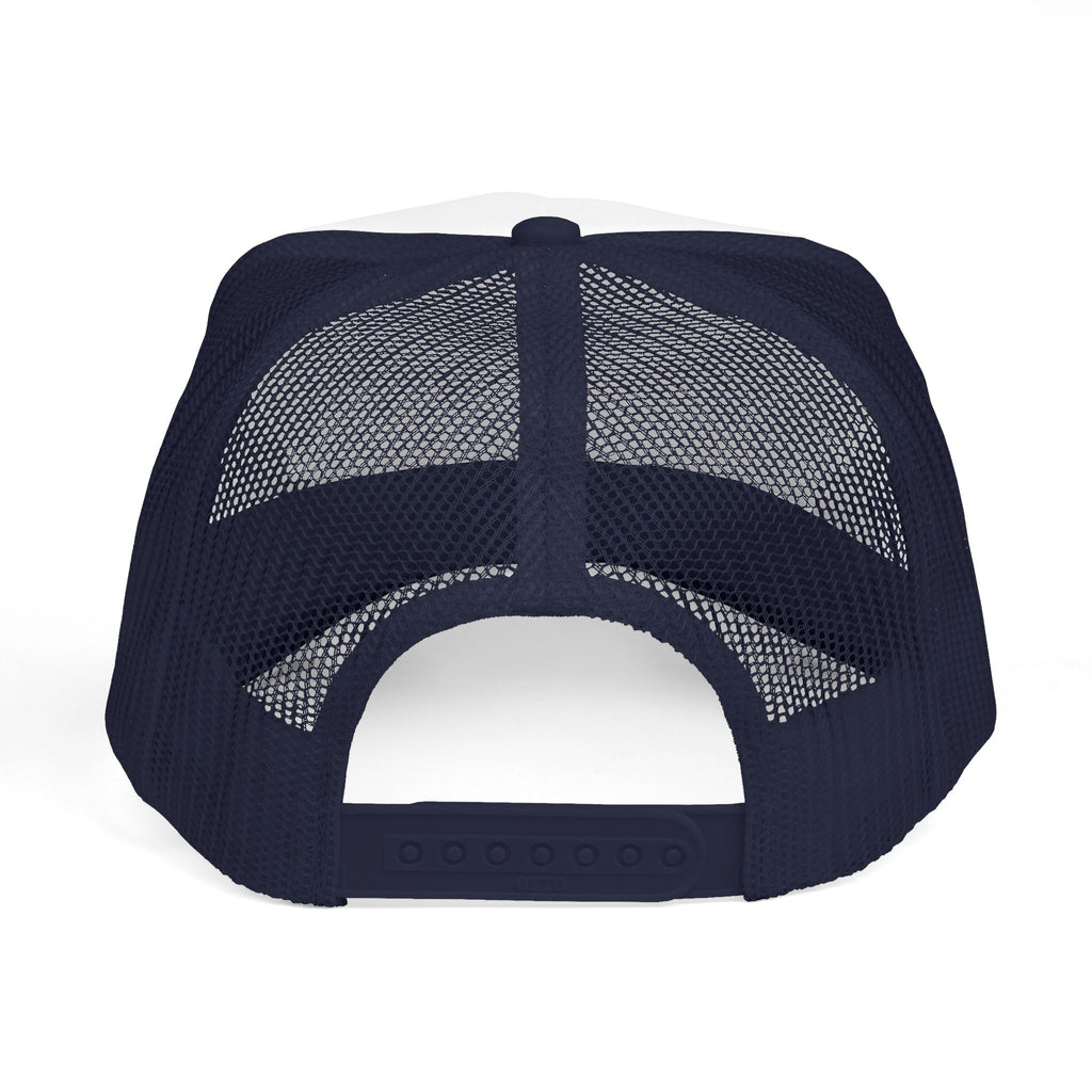 Action Logo Trucker Cap — Pink Emblem Mesh Baseball Hat